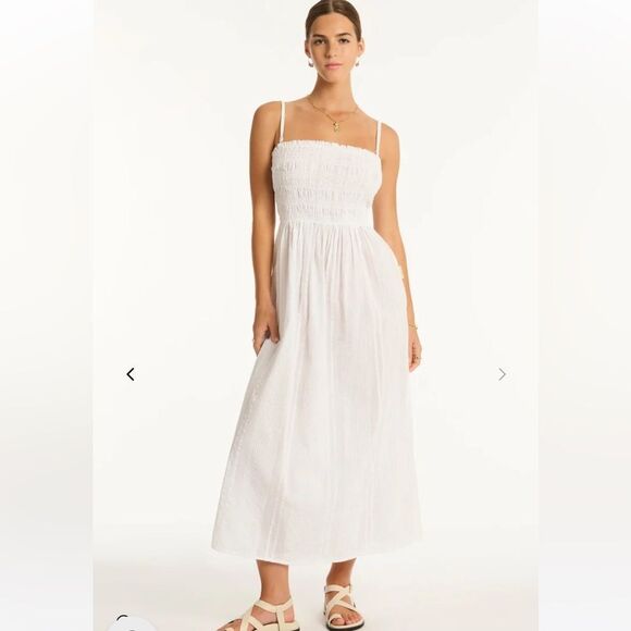 Sea Level Swim Australia White Heatwave Bandeau Midi Dress size Small - Picture 4 of 11